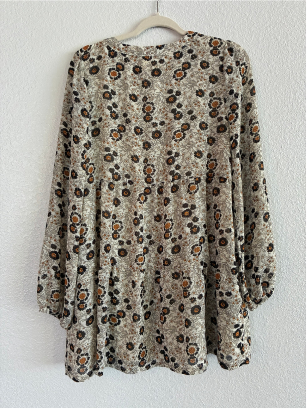 Melloday Floral Mini Dress | Size M | boho fall floral - Picture 5 of 8